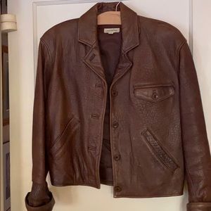 Brown leather jacket